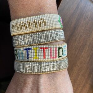 HART beaded bracelet set of 4 - Rainbow Gratitude, Gratitude, Mama, and Let Go